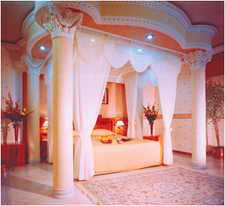 نمایی از اتاق عروس هتل زهره اصفهان